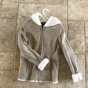 NWOT suede plush lined jacket